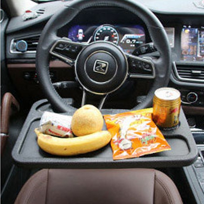 디망 차량용 테이블 핸들 트레이, 블랙, 1개