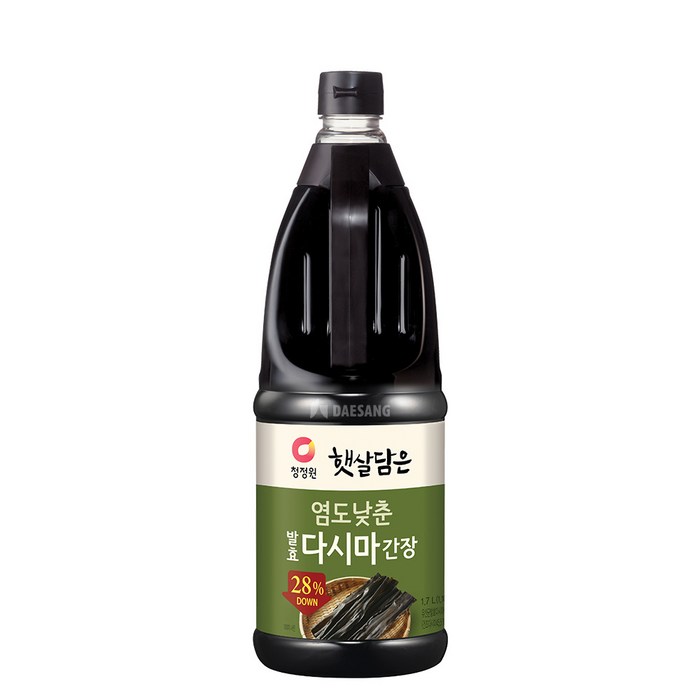 청정원 햇살담은 염도낮춘 발효다시마 간장, 1개, 1.7L 대표 이미지 - 간장 추천