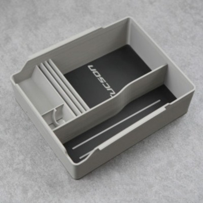 핏콘 투싼 NX4 컬러 콘솔트레이 박스 차량용 수납함, 5. Black_Silver(블랙_실버) 대표 이미지 - 투싼 NX4 차량용품 추천