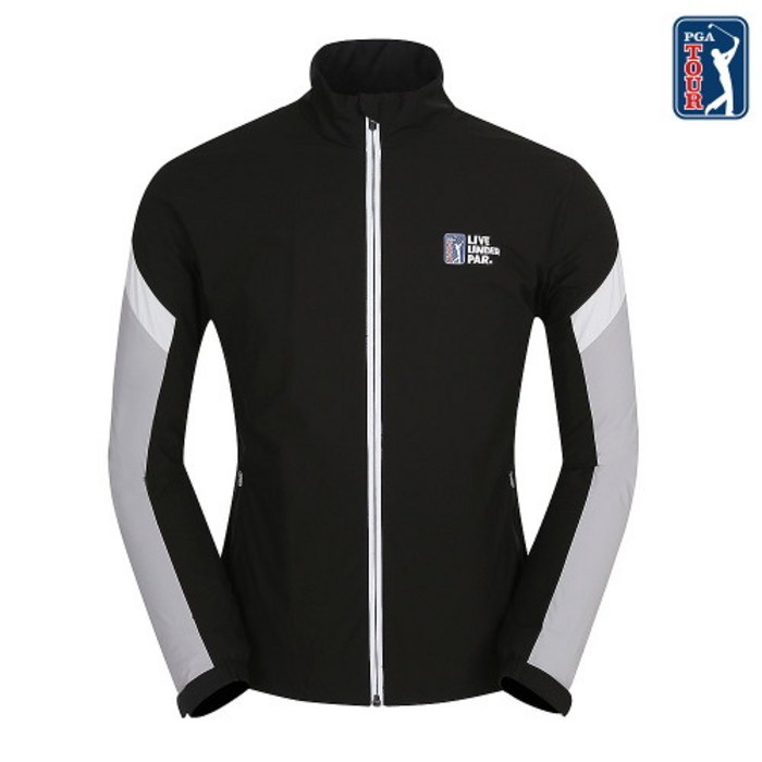 LPGA 골프 [LPGA]남성 컬러블럭 스트레치 윈드브레이커 (블랙) L