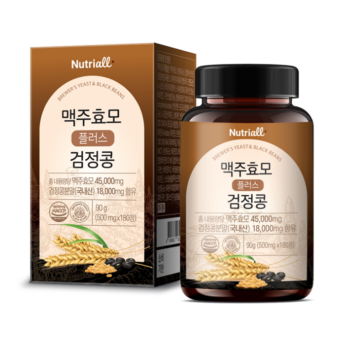 맥주효모 플러스 검정콩, 1개, 180정 대표 이미지 - 술 효모 추천