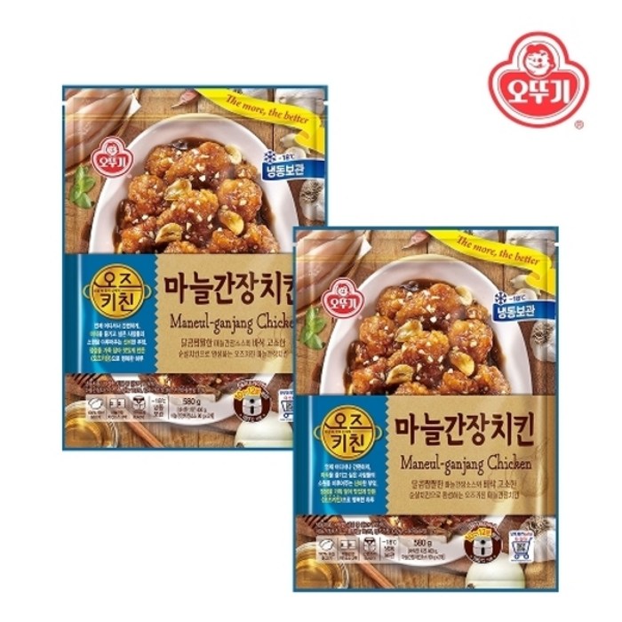 오뚜기 [오뚜기] 오즈키친 마늘간장치킨 580g x 2개 대표 이미지 - 간장치킨 추천