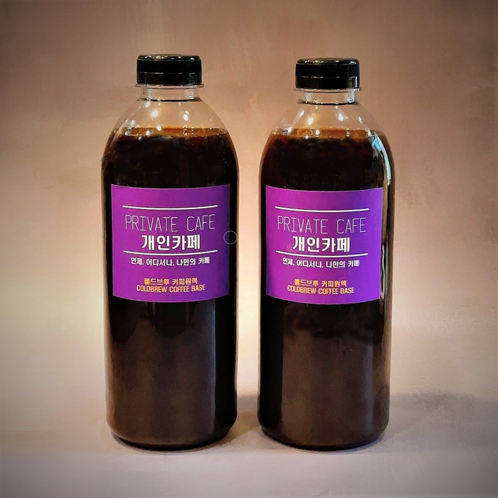 [개인카페]1L+1L 대용량 콜드브루 더치커피 디카페인 1000ml, 콜드브루1L+콜드브루1L 대표 이미지 - 돌체라떼 추천