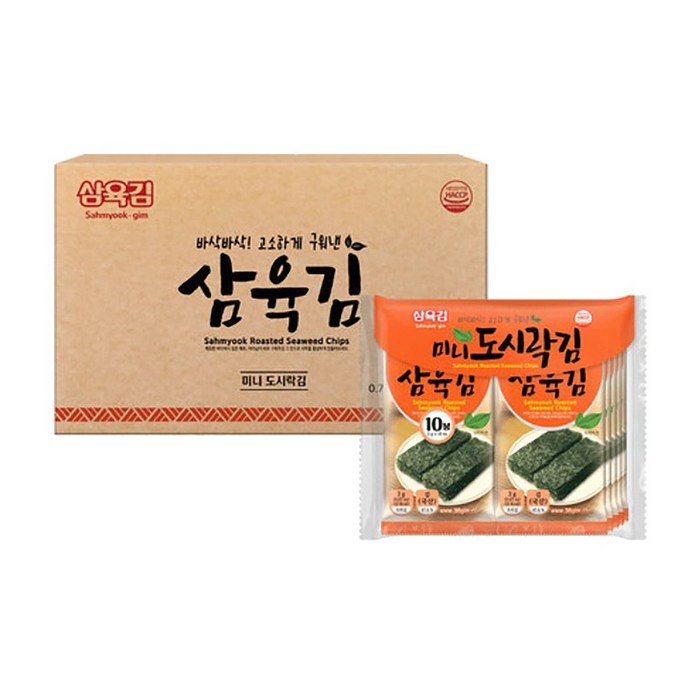 삼육김 미니도시락김 2g 10봉 24팩, 20g, 24개 대표 이미지 - 도시락 반찬 추천