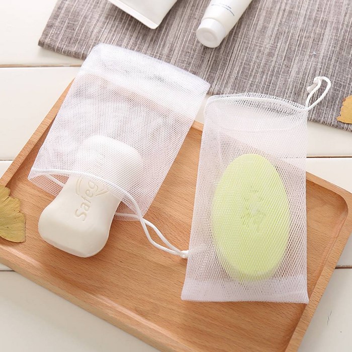 4겹 비누 거품망 폼클렌징 풍성한 버블망, 100개, 화이트 10x15cm