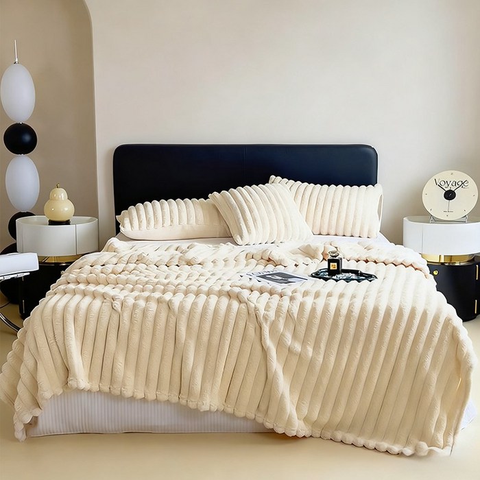 SOTCAR 담요 양면 보들보들 겨울 침대 소파 무릎 차량용 대형 담요 극세사 이불