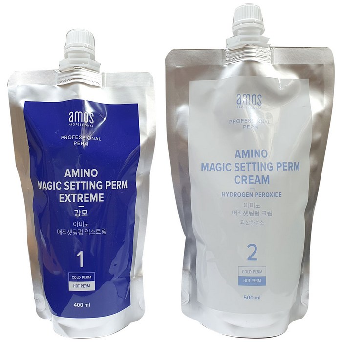 아모스프로페셔널 아미노 매직 셋팅 펌 익스트림, 1세트, 400ml 대표 이미지 - 셀프 다운펌 추천