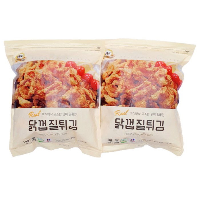 상도푸드 닭껍질튀김 1kg, 2개 대표 이미지 - 윙봉 추천