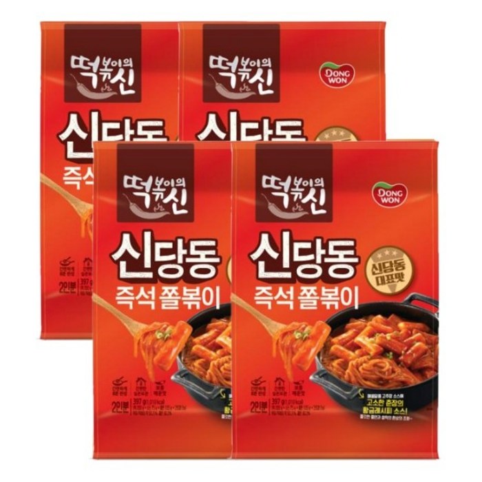 동원 떡볶이의 신 신당동 즉석 쫄볶이 397g X 4개 국물 라볶이, 1세트 대표 이미지 - 떡신 추천