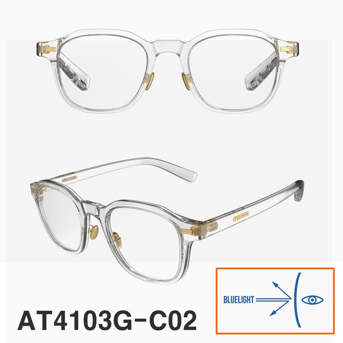 소다몬 AT4100G 7종류 가벼운 뿔테 데일리 남자 여자 검정 투명 안경테 블루라이트 차단 안경 대표 이미지 - 투명 뿔테 안경 추천