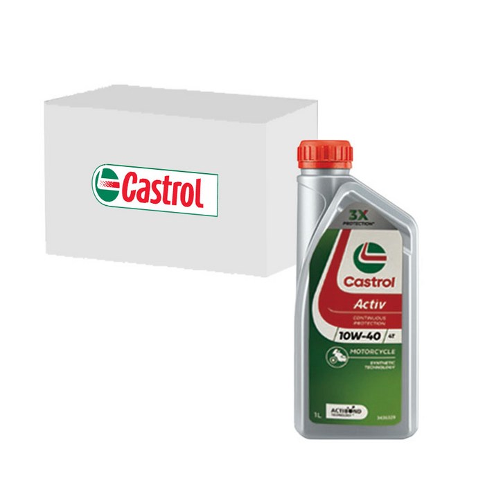 캐스트롤 액티브 ACTIV 4T 10W40 1L x 6개, 1L, 10w40, 6개