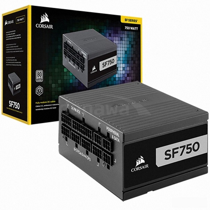 커세어 SF750 80PLUS Platinum M-ATX 750W 컴퓨터 미니 파워 / 정품 대표 이미지 - 커세어 파워 추천