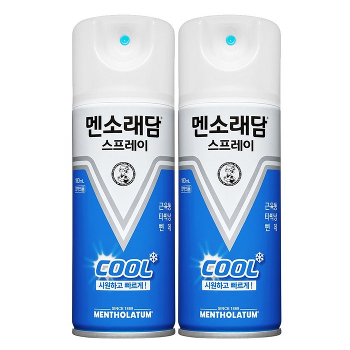 멘소래담 쿨 스프레이파스 에스 180ml, 1개입, 2개 대표 이미지 - 파스 추천