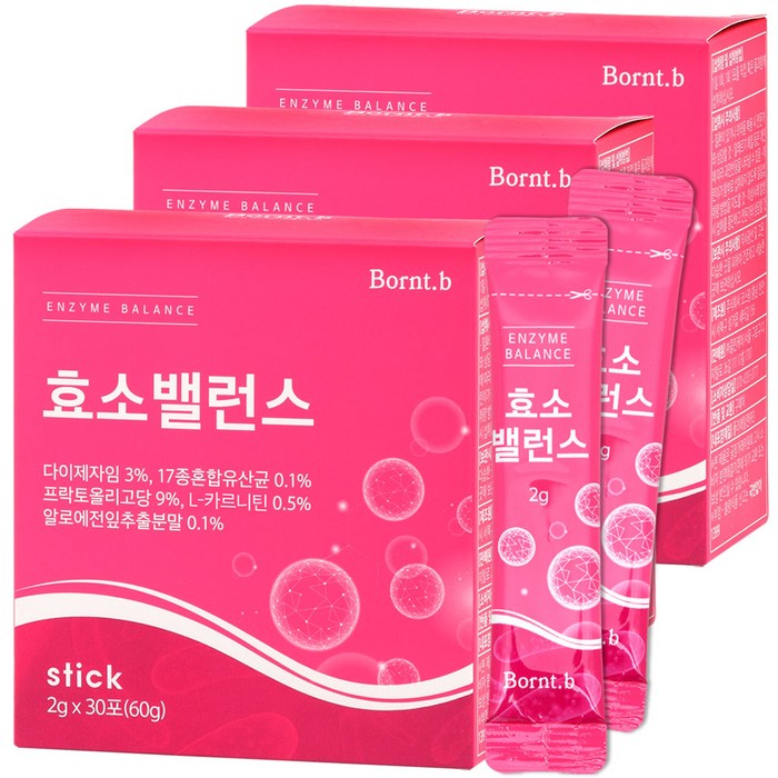 본트비 효소 밸런스 석류맛, 2gx30포, 3박스 대표 이미지 - 효소 추천