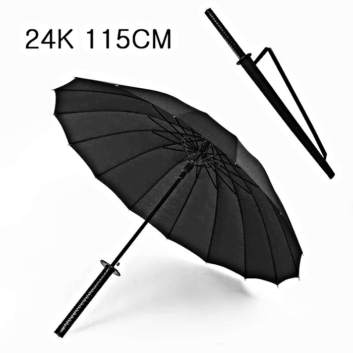 프리베일 검모양우산 쓸데없는 쓸모없는 선물 특이한우산 24k 115센티 장우산
