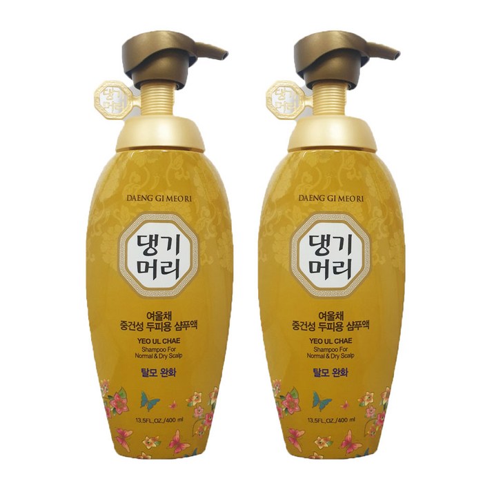 댕기머리 여울채 탈모 샴푸 중건성두피용, 400ml, 2개 대표 이미지 - 중건성 샴푸 추천