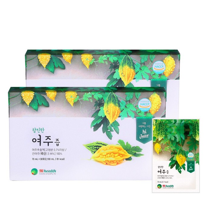 하이헬스 100% 참진한 여주즙, 70ml, 60개입 대표 이미지 - 당뇨 영양제 추천