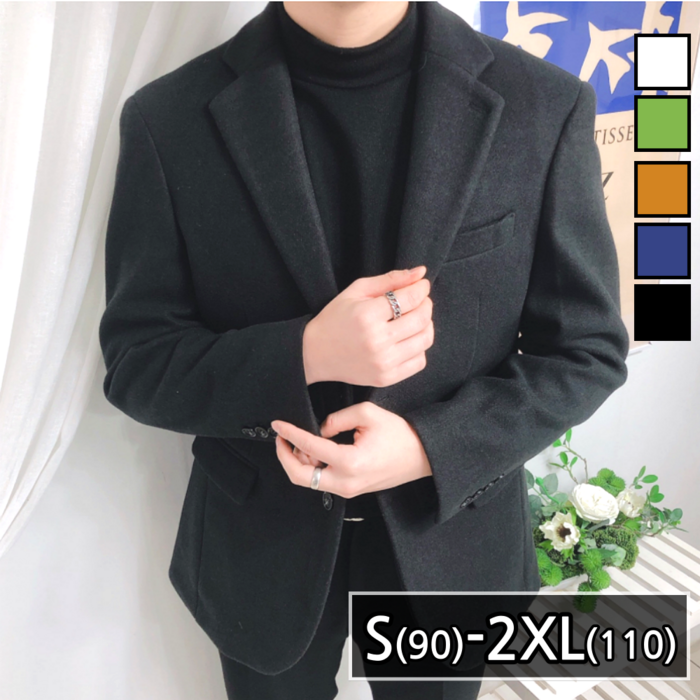 이브컴퍼니 남자 울 캐시미어 블레이져 싱글 자켓 빅사이즈 S-2XL (1238-1) 대표 이미지 - 남자 울 자켓 추천