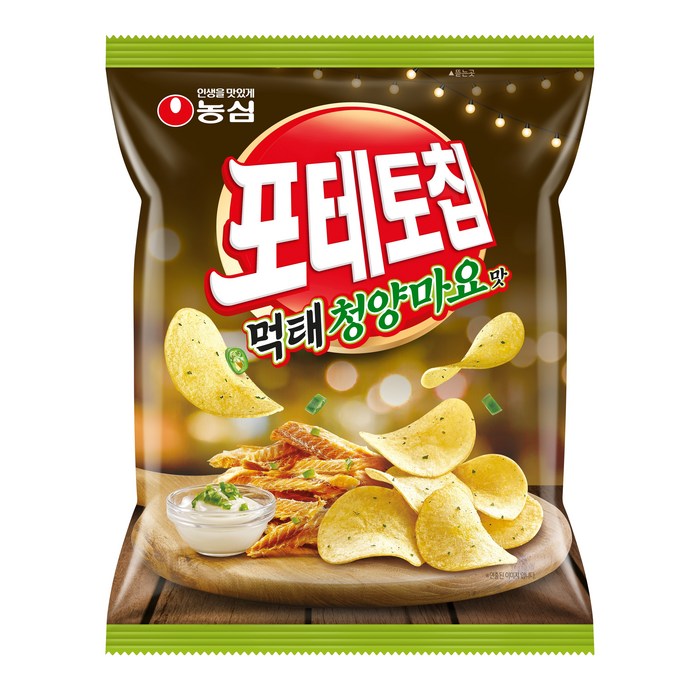 농심 포테토칩 먹태청양마요맛, 6개, 50g 대표 이미지 - 먹태 과자 추천