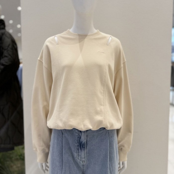 온앤온 어깨 트임 맨투맨 티셔츠 NJW6SE220DH5334921