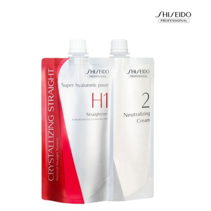 시세이도 프로페셔널 크리스탈라이징 알파H 스트레이트크림 H 악곱슬 건강모용 1제 400ml + 2제 400ml, 400ml, 1세트