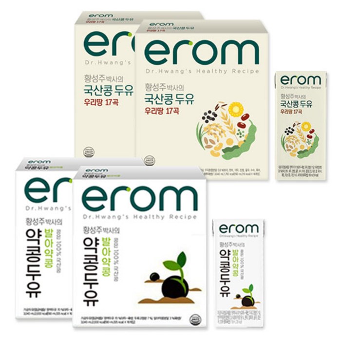 이롬 황성주박사의 우리땅17곡 2box / 발아약콩두유 2box, 64개, 190ml 대표 이미지 - 초코 두유 추천