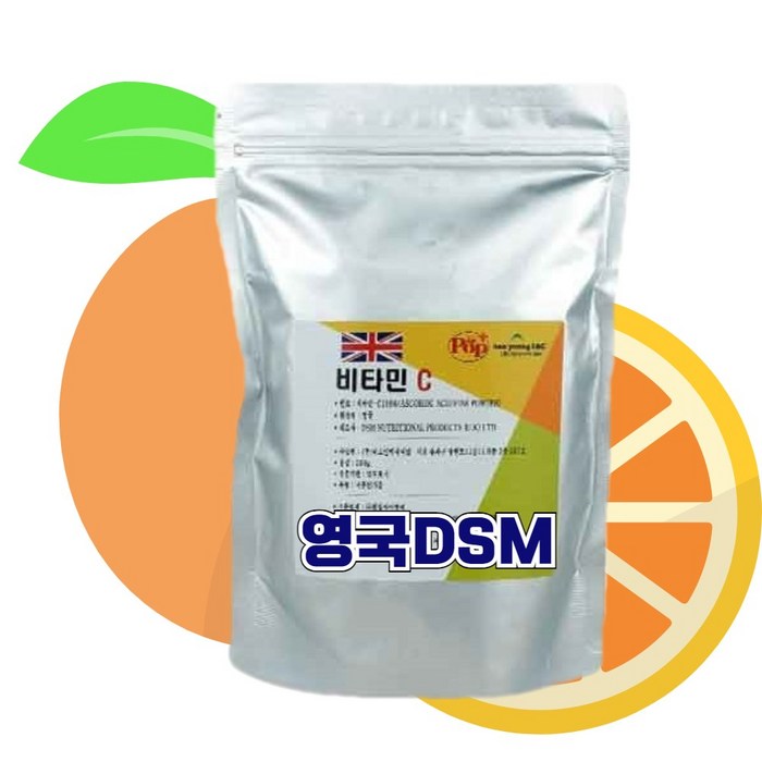 DSM 영국 분말비타민C 500g 파인파우더 100% 비타민씨가루, 1개 대표 이미지 - 비타민C 파우더 추천