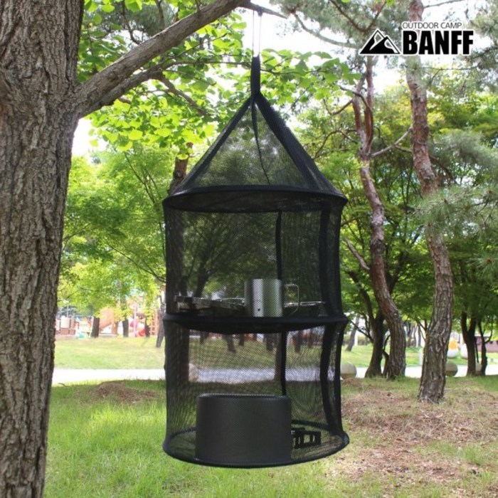 밴프 3단 원형 건조망 CE508, 블랙, 1개 대표 이미지 - 건조망 추천