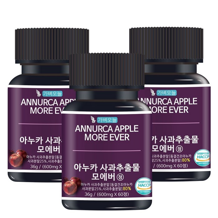 아누카 사과 분말 추출분말 비오틴 60정 2개월분, 3개, 아누카사과추출물60정2개월분 대표 이미지 - 아누카 사과 추천