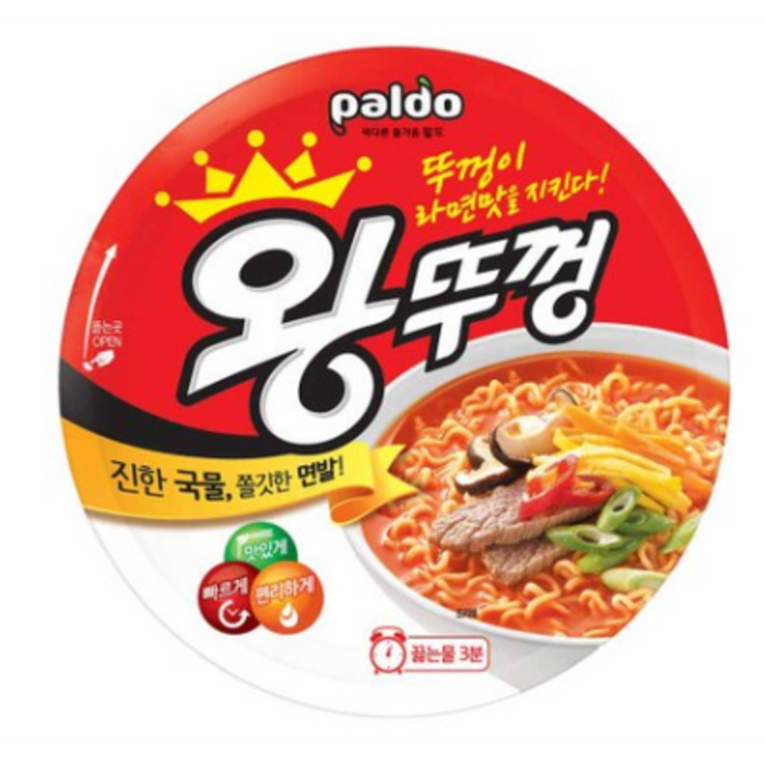 팔도 우동왕뚜껑 컵라면 1Box (110g x 18개입), 110g, 18개 대표 이미지 - 맑은 국물 라면 추천