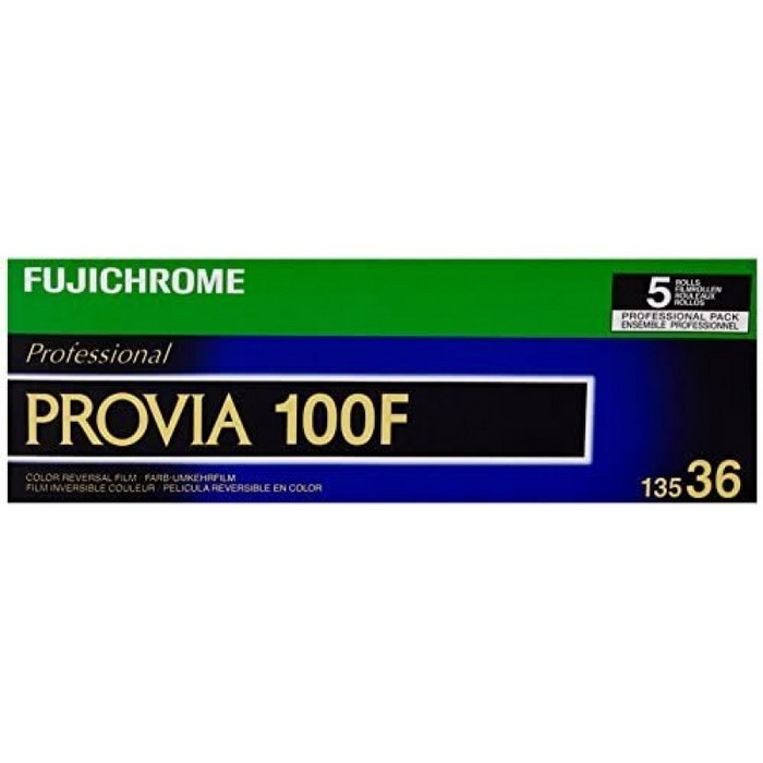 Fujifilm 16326030 Fujicrome Provia 35mm 100F 컬러 슬라이드 필름 ISO 100 - 5롤 36장 노출(녹색/흰색/보라색) : 사진 필름, 단일옵션