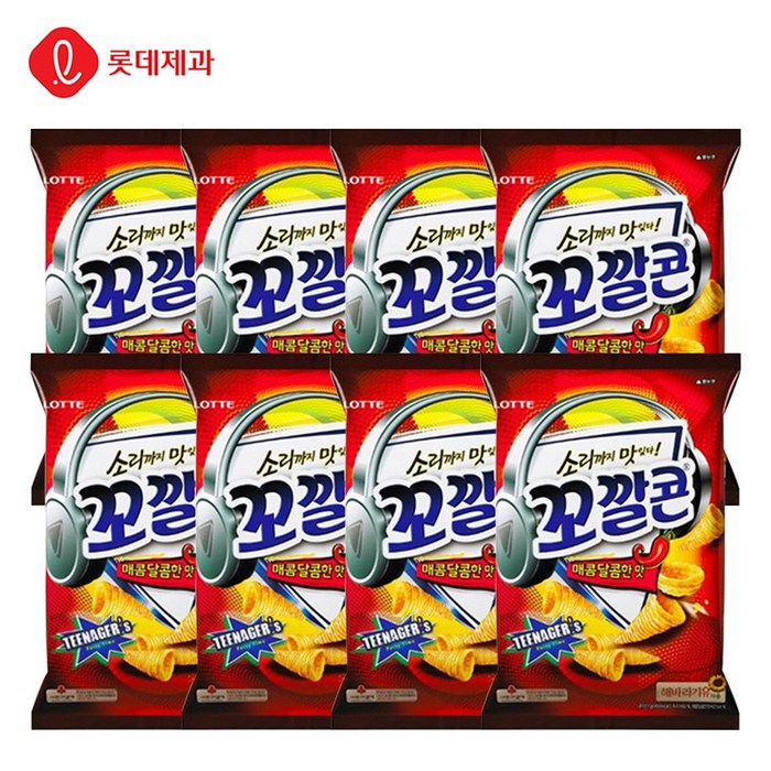 롯데제과 꼬깔콘 매콤달콤72gX8개, 72g, 8개 대표 이미지 - 매콤한 음식 추천