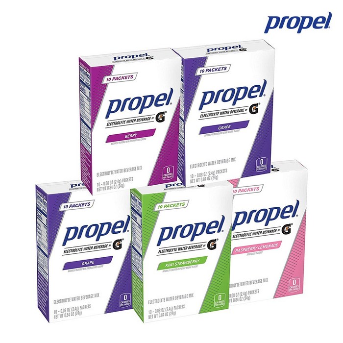 프로펠 제로칼로리 드링크 파우더 믹스 4가지맛 50개입, Propel-Powder-4Flavor-Variety-Pack-50ct 대표 이미지 - 제로칼로리 음료수 추천