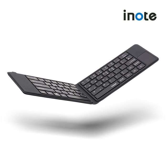 아이노트 멀티 페어링 블루투스 무선 키보드, 접이식, X-Folding Slim Touch, 블랙 대표 이미지 - 아이노트 키보드 추천