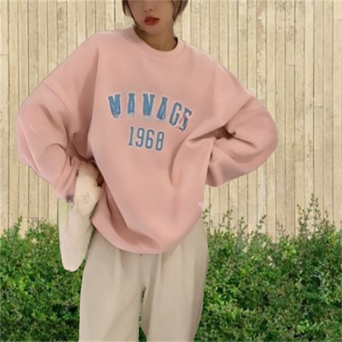 여성 오버핏 맨투맨 W3R4F