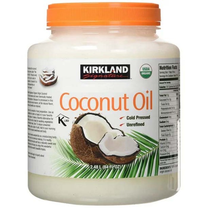 커클랜드 코코넛 오일 Kirkland Organic Virgin Coconut Oil 84oz(2.48L), 1개, 2.48L 대표 이미지 - 코코넛 오일 추천