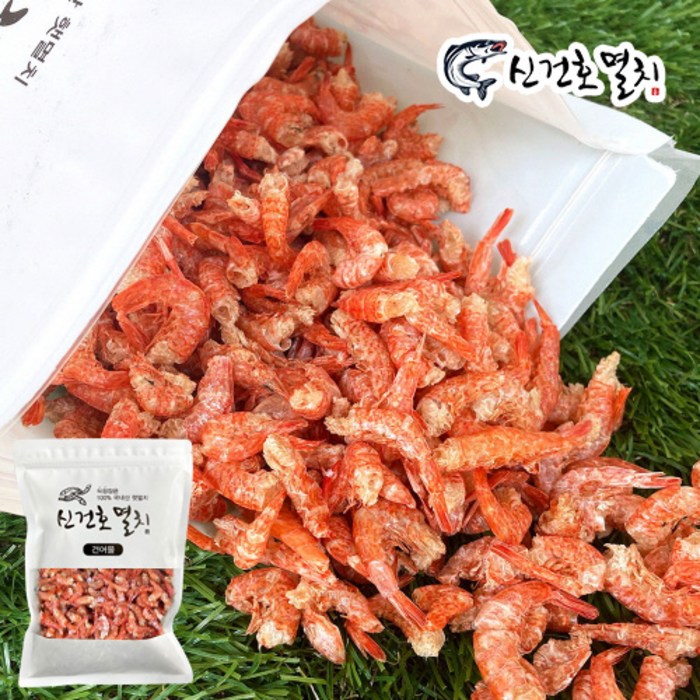 신건호멸치 국산 두절 꽃새우(상급) / 반찬 건새우 작은 두절새우, 1팩, 300g 대표 이미지 - 홍새우 추천