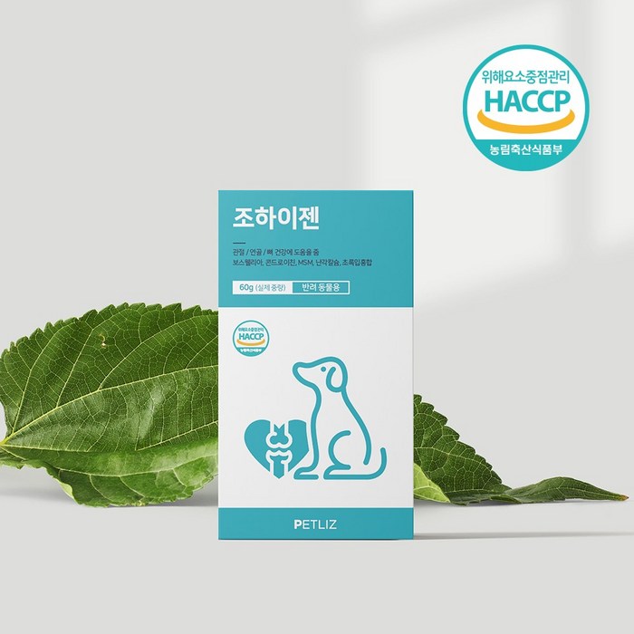 강아지 올인원 종합영양제 조하이젠 60g 기관지 눈물 관절 피모 슬개골탈구, 1개 대표 이미지 - 강아지 관절 영양제 추천
