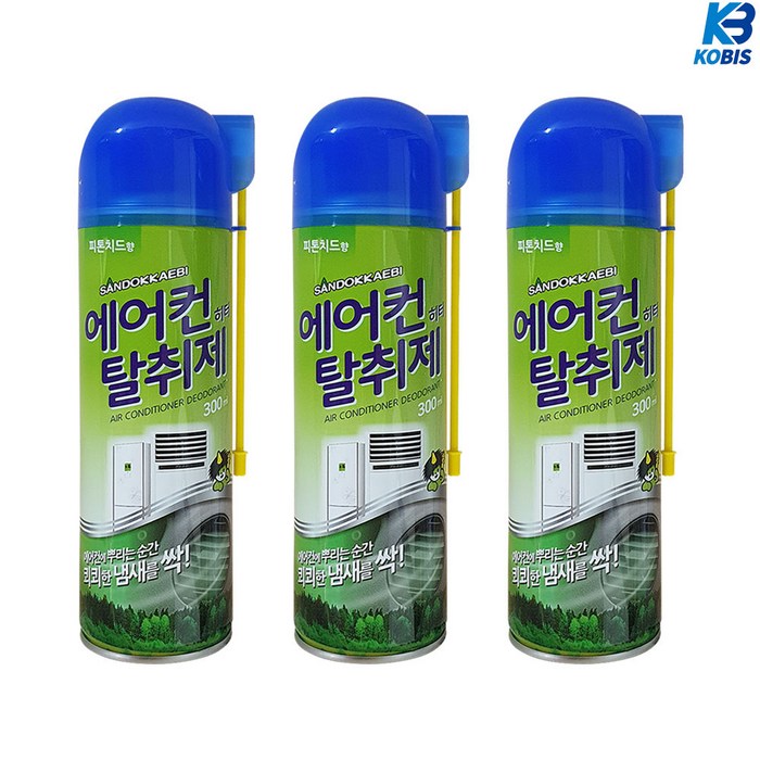 산도깨비 에어컨 탈취제 300ml 가정용 차량용 히터탈취제 공용, 3개 대표 이미지 - 에어컨 히터 탈취제 추천