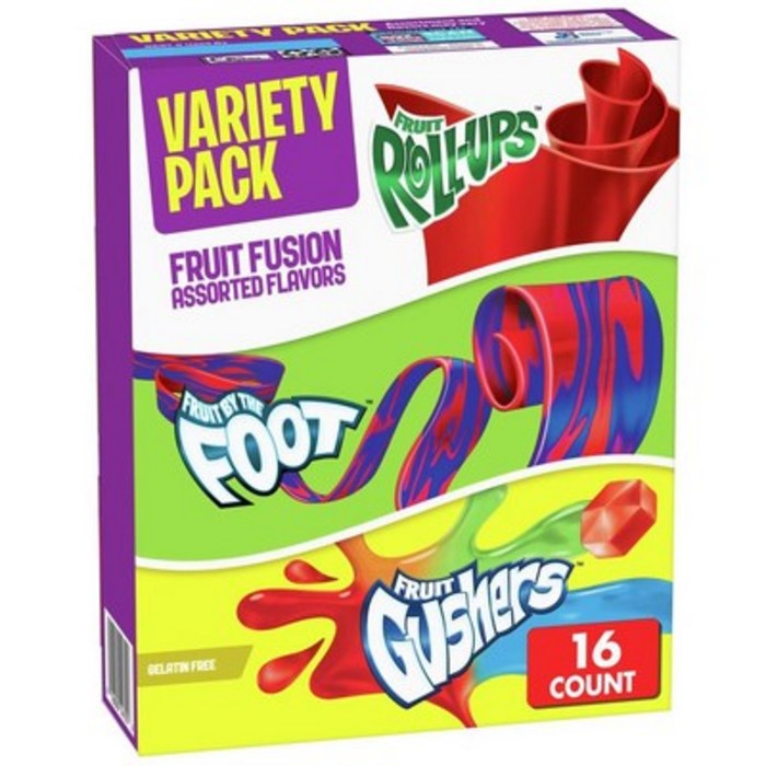 후르츠 롤업 젤리 3가지종류 버라이어티팩 16개입 289g Fruit Roll-Ups, 1개 대표 이미지 - 업스 추천