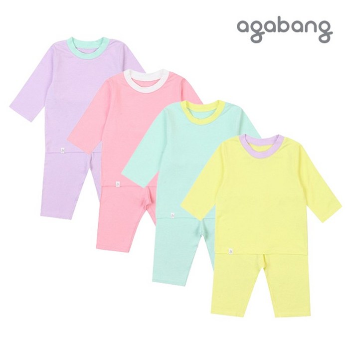 아가방 컬러풀8부내의 PINK MINT PURPLE YELLOW 01Q357606
