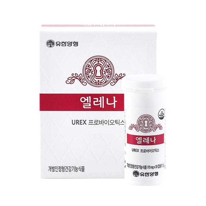 유한양행 엘레나 UREX 프로바이오틱스 유산균, 30정, 1개 대표 이미지 - 질 유산균 추천