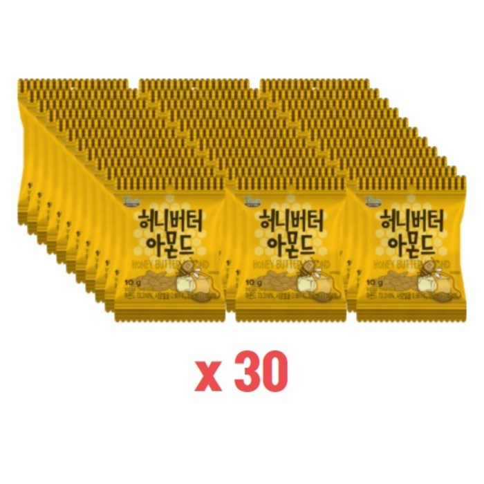 방자네 허니버터 아몬드 10g, 30개 대표 이미지 - 마늘빵 추천