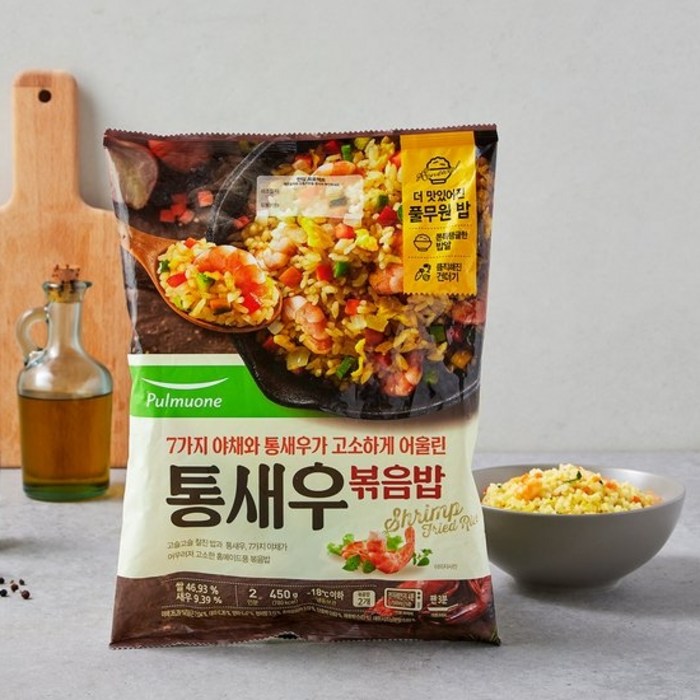 풀무원 7가지야채와 통새우 볶음밥(2인분) 450g, 3개 대표 이미지 - 풀무원 볶음밥 추천