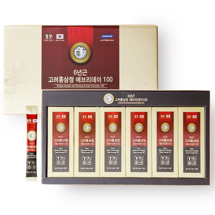 풍년보감 고려홍삼정 6년근 에브리데이 100 선물세트 + 쇼핑백, 15g, 60개 대표 이미지 - 홍삼스틱 추천