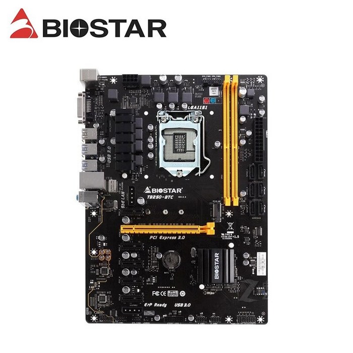 채굴용 메인보드 가상화페 채굴기 비트코인 B250 BTC 6GPU 6PCI-E BTC PRO BIOSTAR TB250-BTC 기존 데스크탑 광업 전문가 인텔 1151 B250 대표 이미지 - 채굴용 메인보드 추천