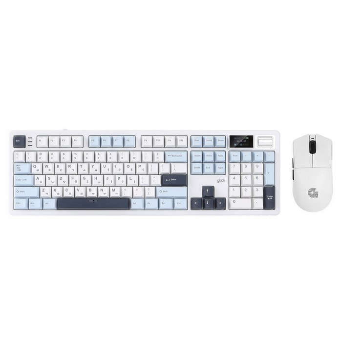 지클릭커 WMK790 8K 무선 블루투스 기계식 키보드 마우스 세트 화이트마린 제주바다37g, 일반형, 제주바다37g, WMK790