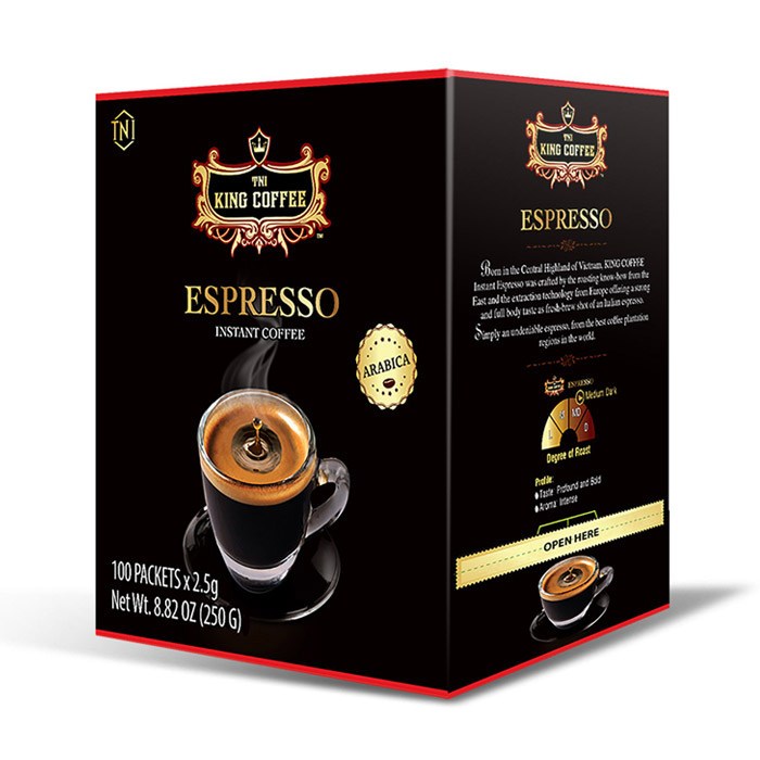 티엔아이킹커피 에스프레소 인스턴트 커피 수출용, 2.5g, 100개 대표 이미지 - 베트남 커피 추천