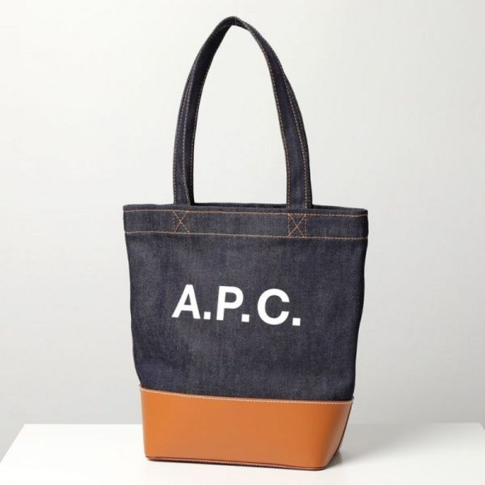 아페쎄 데님 APC 로고 에코백 인디고 쇼퍼백 양면 그린 아페쎄에코백 대표 이미지 - 아페쎄 가방 추천