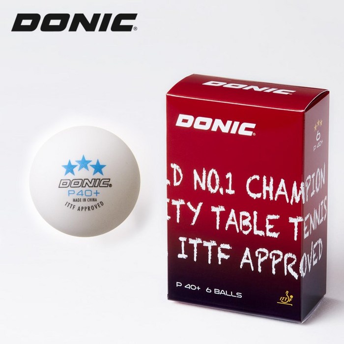 DONIC 도닉 경기용 ABS 탁구공 ITTF 6입 시합구 3성 40+